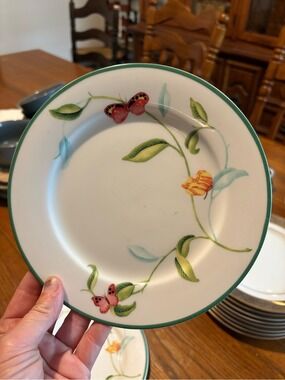 Martha Stewart Everyday Butterfly Garden Salad Plates Set of 3 Discontinued MSE